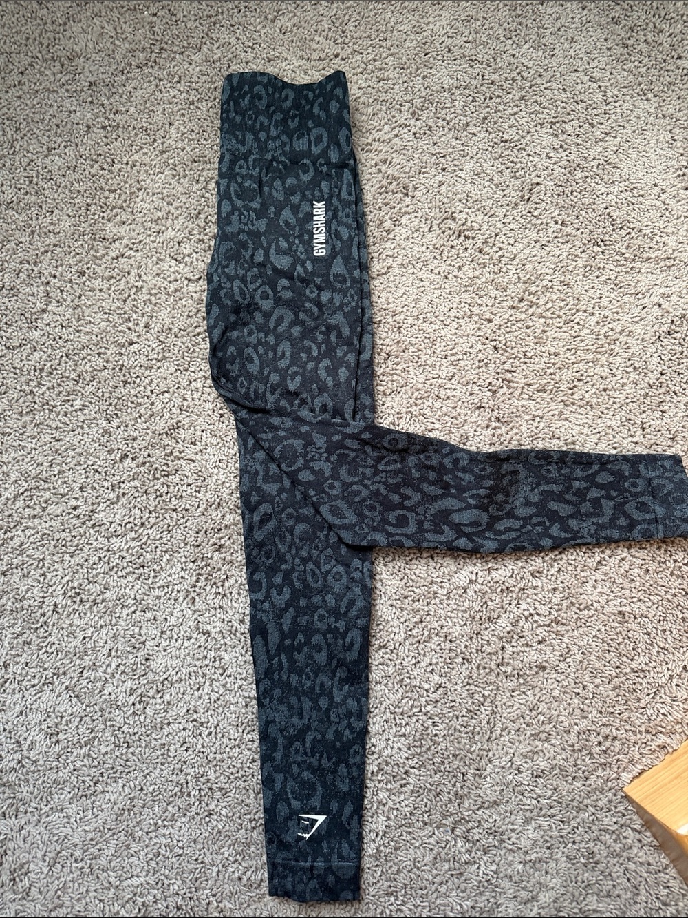 Gymshark Black Leopard Jacquard Leggings